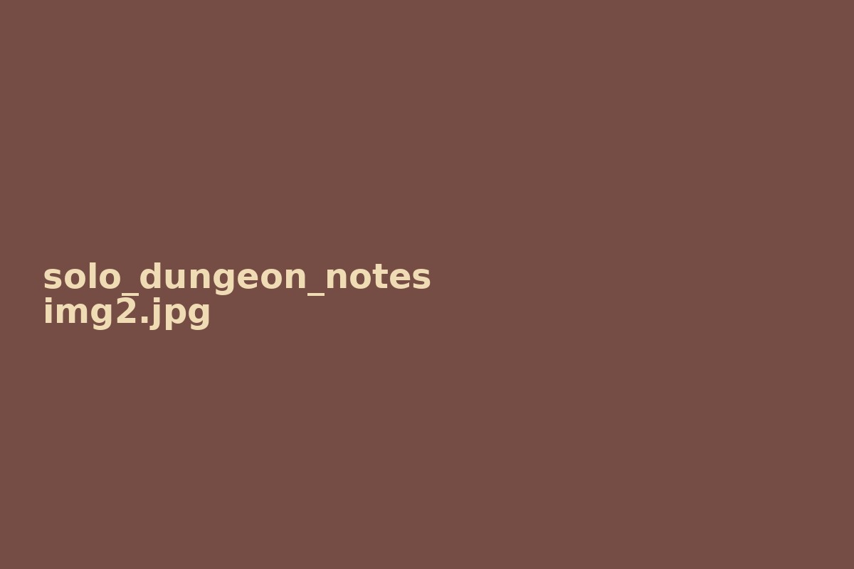 Solo Dungeon Notes miniatura 2